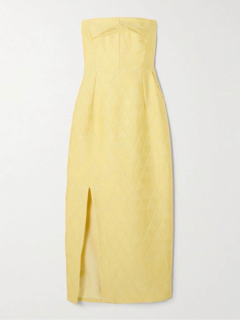 Emilia Wickstead Pola Strapless Cloquè-Jaquard Dress
